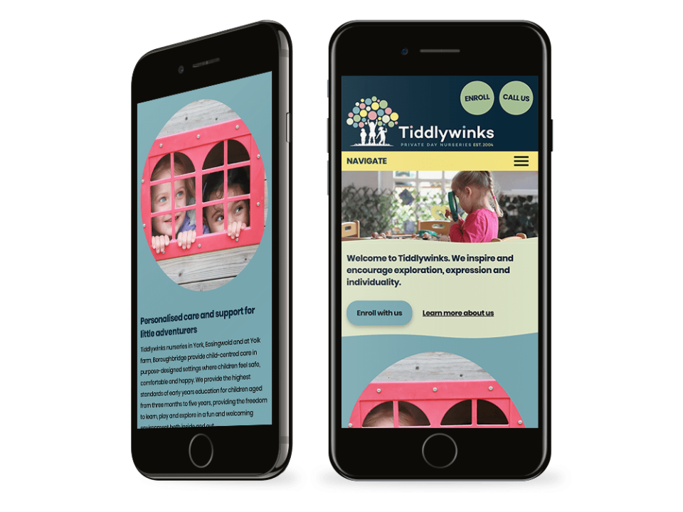 An example of high end nursery design visualised on a mobile device